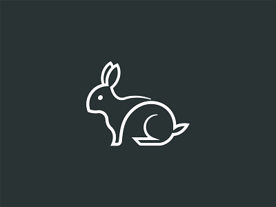 Rabbit animal art bunny flat icon illustration line art logo design minimal logo minimalist logo pet rabbit rabbit logo vector