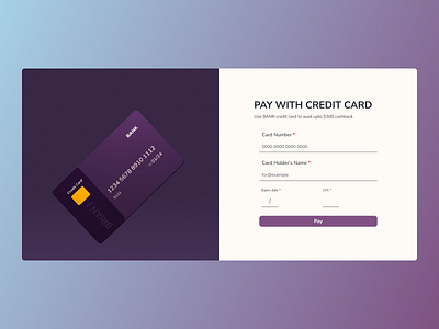 Credit Card Checkout :: Daily UI 002 3d animation app motion graphics ui ux