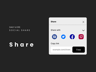 Social share app branding dailyui design figma illustration ui ux