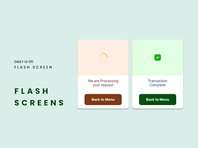 Flash screens