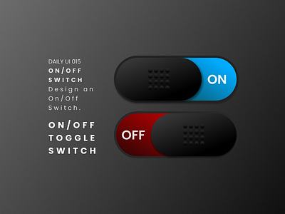 On/Off Switch DailyUi 015 app branding dailyui design figma illustration logo ui ux vector