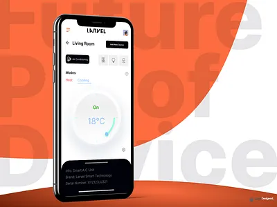 Larvel Smart Home Concept app applicatiom design illustration mobile mockup ui ux