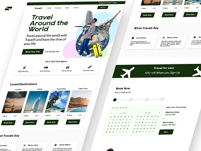 Travel Agency Landing Page design dev developer graphic design illustration landingpage seo ui ux website