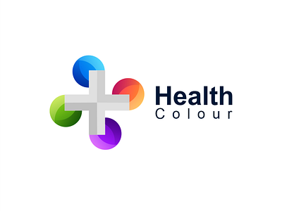 health colour logo concept app branding design icon illustration logo typography ui ux vector
