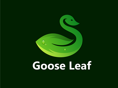 goose leaf logo concept app branding design icon illustration logo typography ui ux vector