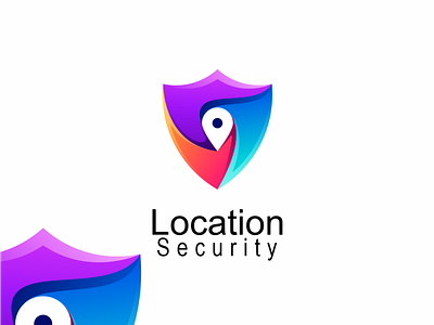 location security concept logo app branding design icon illustration logo typography ui ux vector