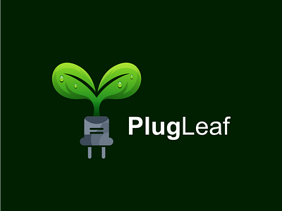 plugleaf concept logo design