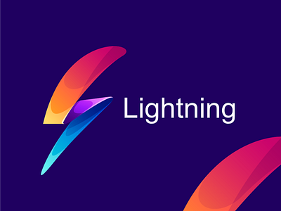 lightning logo concept app branding design icon illustration logo typography ui ux vector