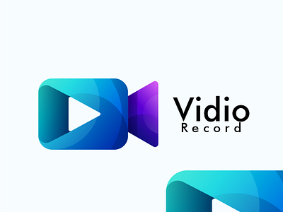 vidiorecord logo design new concept app branding design icon illustration logo typography ui ux vector