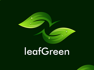 leaf green logo concept