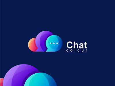 chat colour logo design