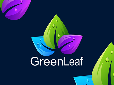 GREENLEAF LOGO DESIGN CONCEPT app branding design icon illustration logo typography ui ux vector