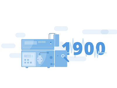 Сhromatograph factory gas illustration