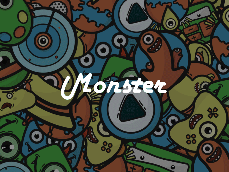 Monster Motion animation art cute icon iiiustration line monster motion