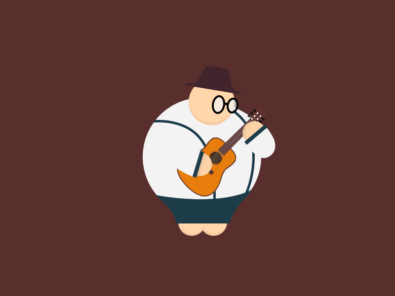 Play The Guitar animation gif illustrator music