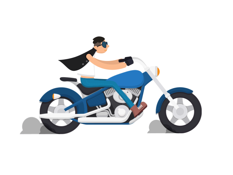 Moto Biker animation gif illustrator motocycle