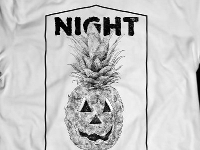 Night Kitchen Pinapple Jack-o-lantern band merch illustration t shirt