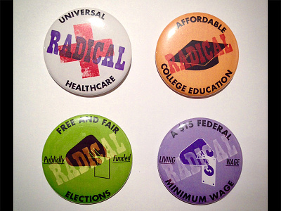 Political Buttons digital illustration graphic design illustration typography