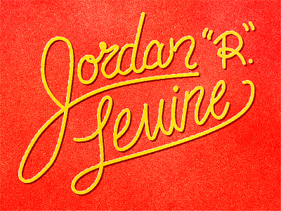 The Name is "R." Jordan R. hand lettering lettering typography