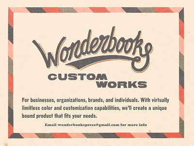 Wonderbooks Customworks graphic design lettering logo design wonderbooks