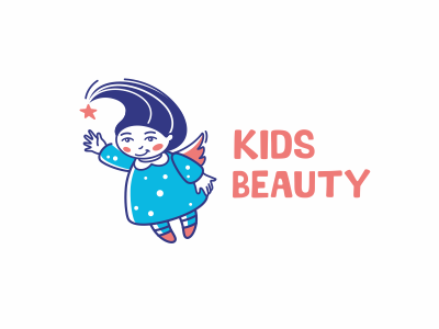 Kids Beauty angel beauty children kids logo star