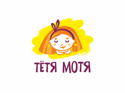 Тётя Мотя children kids logo woman