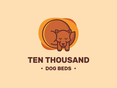 Ten Thousand Dog Beds animal bed dog logo mat pet