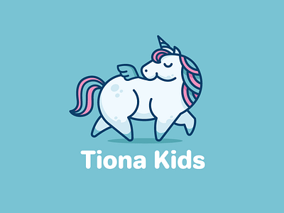 Tiona Kids blue fly horse kids logo pink shop unicorn wings