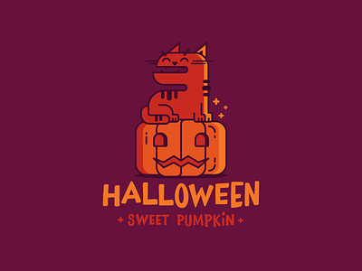 Halloween Sweet Pumpkin halloween illustration pumpkin redcat