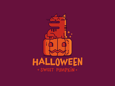 Halloween Sweet Pumpkin halloween illustration pumpkin redcat