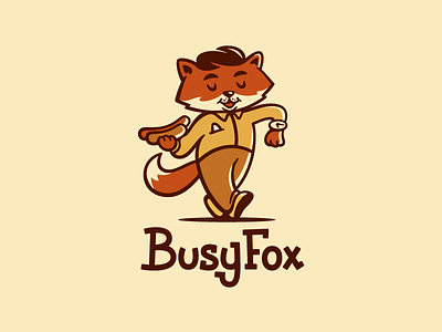 Busy Fox animal busy character fastfood fox hotdog illustration logo logotype mascot sale