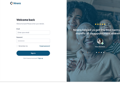 Ninera Login ui