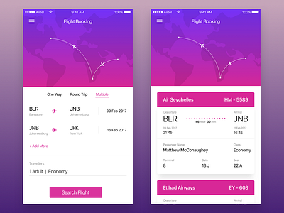 Multiple Flight Reservation booking flight reservation