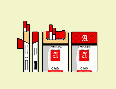 Cigarette branding design graphic design icon illustration vector