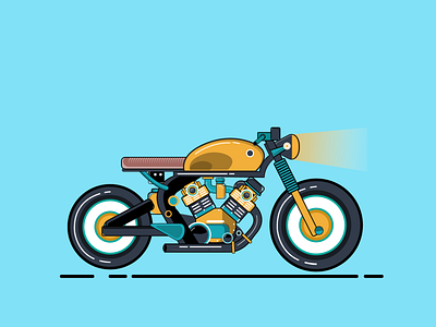 Custom Motorcycle 3d branding design graphic design icon illustration logo vector