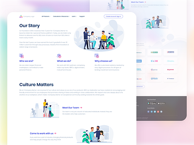 About Us Page Exploration about landing page about us about us page clean colors creative landing page concept landing page design landing page ui landing pages layout lending services minimal typography ui design ux design