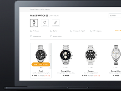 Product listing page e commerce landing listing page product watches wrist