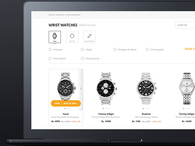 Product listing page