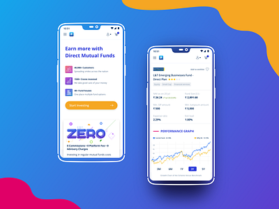 Landing Page bold bold color bold font colors creative finance app finance financial financial advisor financial services financial technology fintech gradient color landing page design landing page ui mobile mobile web mutual funds new trend uidesign vibrant colors