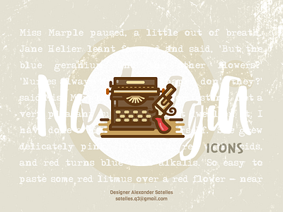 Nostalgia Typewriter detective icon