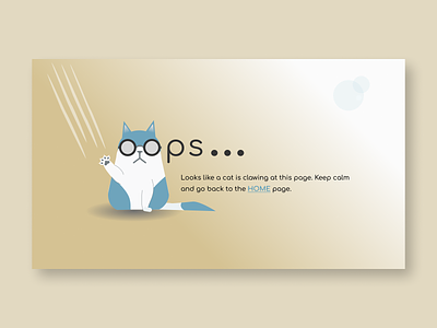 DailyUI #008 - 404 Page 008 404 cat challenge daily challenge dailyui dailyui 008 design figma illustration not found page ui website