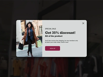 DailyUI #016 - Pop-Up / Overlay 016 challenge collectui daily challenge dailyui dailyui016 design discount figma overlay pop up ui website