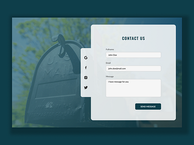 DailyUI #028 - Contact Us