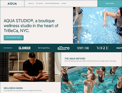 AQUA: The Redesign branding design information architecture responsive design typography ui ux web design webflow