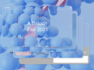 Lagoon : Festival balloon - Simple Web Design 3d art branding bssines design festival graphic design icon simple page ui ux web design website