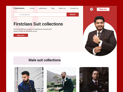 crystalwears branding buy design ecommerce figma fintech illustration internship jobs logo sell suits ui uiux