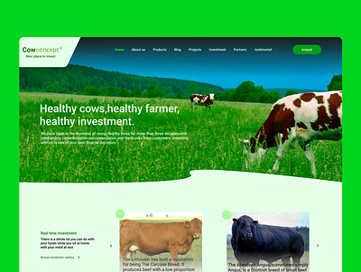 cowconcept 3d agric animation branding graphic design internship investment jobs logo motion graphics ui uiux