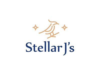 Stellar J's - Bird star logo app branding design icon illustration logo typography ui ux vector