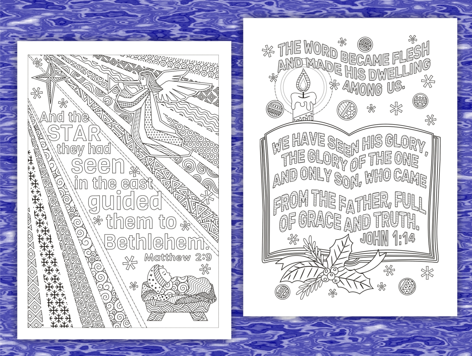 Christmas Coloring Pages with Bible Verses by Eric Dela Paz on Dribbble