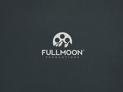 Fullmoon Productions branding corporate identity film fullmoon illustrator logo media mountains production video white